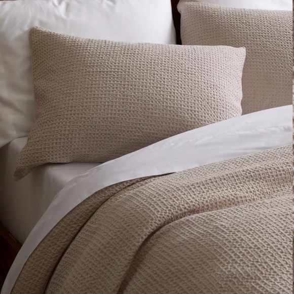 Quince Bedding Nwot Quince Organic Luxe Waffle Duvet Cover Set King(02)